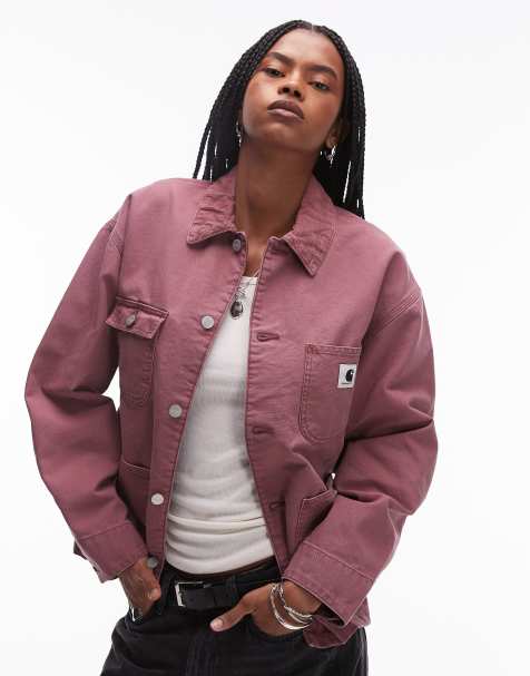 Carhartt WIP OG Michigan jacket in washed pink 
