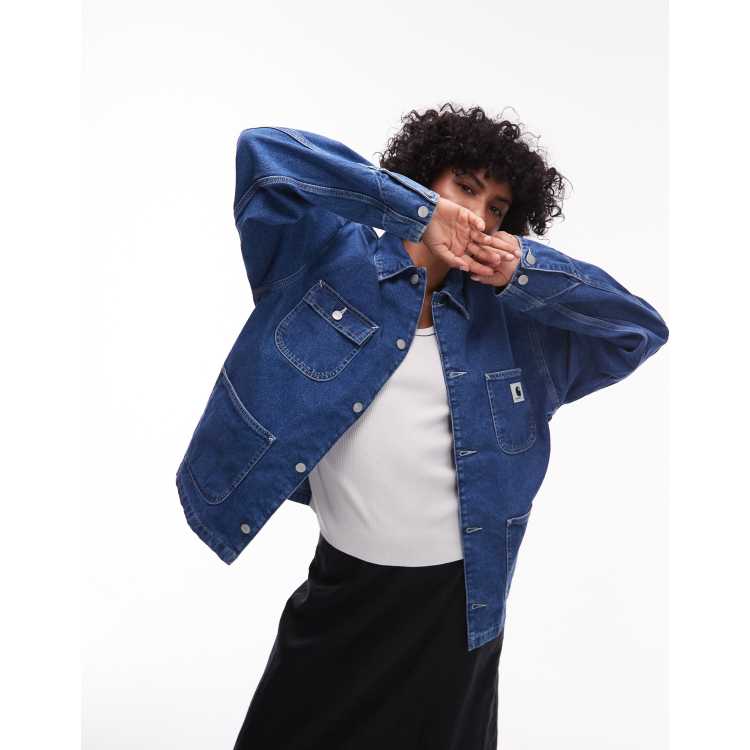 Vintage Suède veste de corvée militaire M/L - France