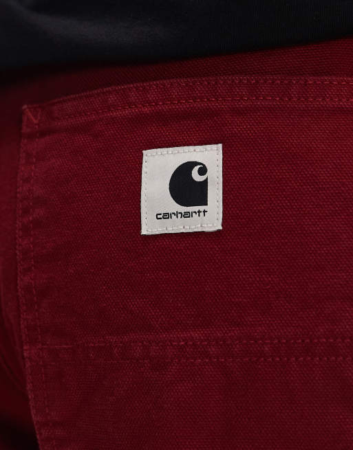 Carhartt WIP - OG - Mørkerøde bukser med dobbelte knæ, 4 af 5