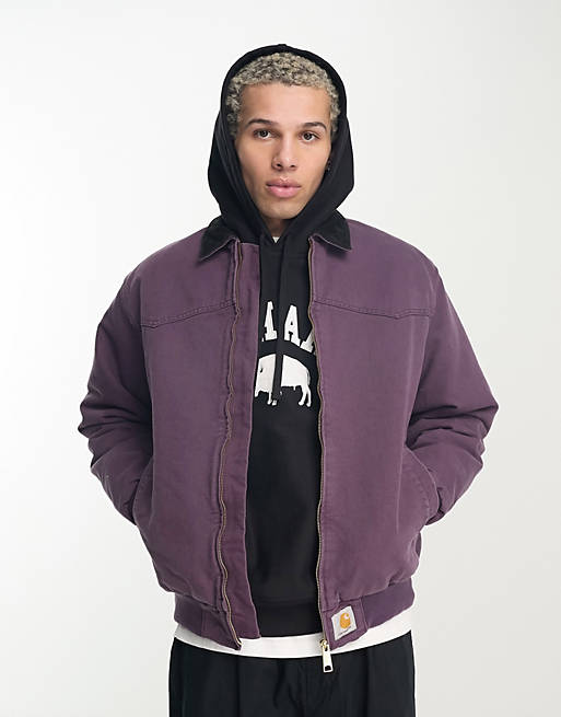 Carhartt WIP og santa fe jacket in purple | ASOS