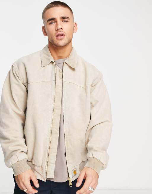 Carhartt WIP OG santa fe jacket in washed brown