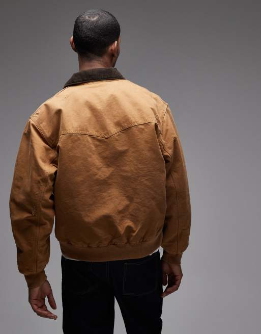 Carhartt WIP – OG Santa Fe – Ljusbrun, tvättad truckerjacka, 3 av 5