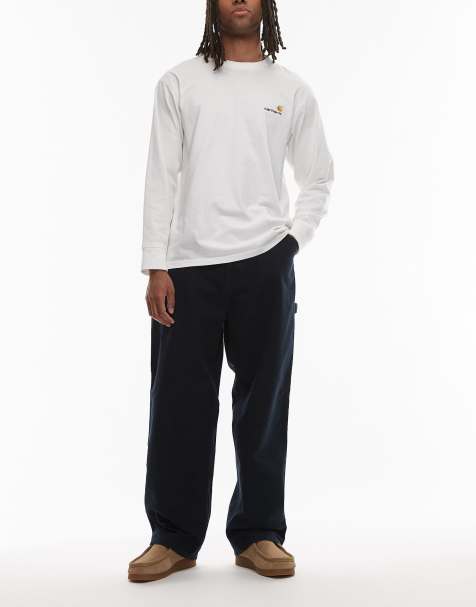 Carhartt WIP – OG Single Knee – Ciemnogranatowe luźne spodnie - view 1