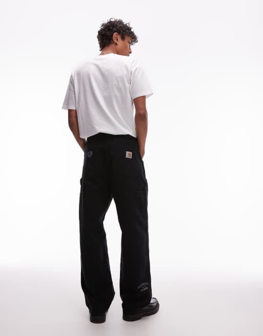 Carhartt WIP – OG Single Knee – Czarne spodnie z nadrukiem, 5 z 5