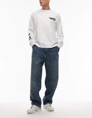 Carhartt WIP Carhartt WIP OG single knee loose fit denim jeans in dark vintage wash blue