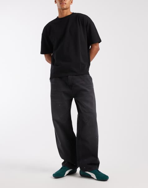 Carhartt WIP OG Single Knee loose fit jeans i sort vask - view 1