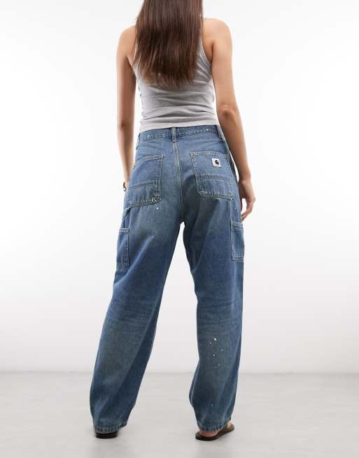 Carhartt WIP OG Single Knee loose fit jeans in blue wash, 2 of 5