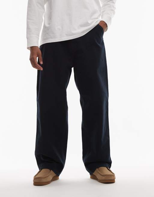 Carhartt WIP OG single knee loose fit trousers in dark navy, 2 of 5
