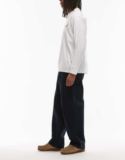 Carhartt WIP OG single knee loose fit trousers in dark navy, 3 of 5