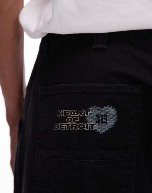 Carhartt WIP - OG Single Knee - Pantalon à imprimé graphique - Noir, 4 de 5