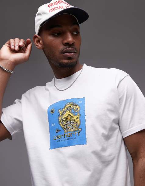 Carhartt WIP - Old World - T-shirt met grafische print in wit - view 1