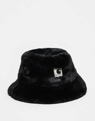 Carhartt WIP Carhartt WIP olney faux fur bucket hat in black