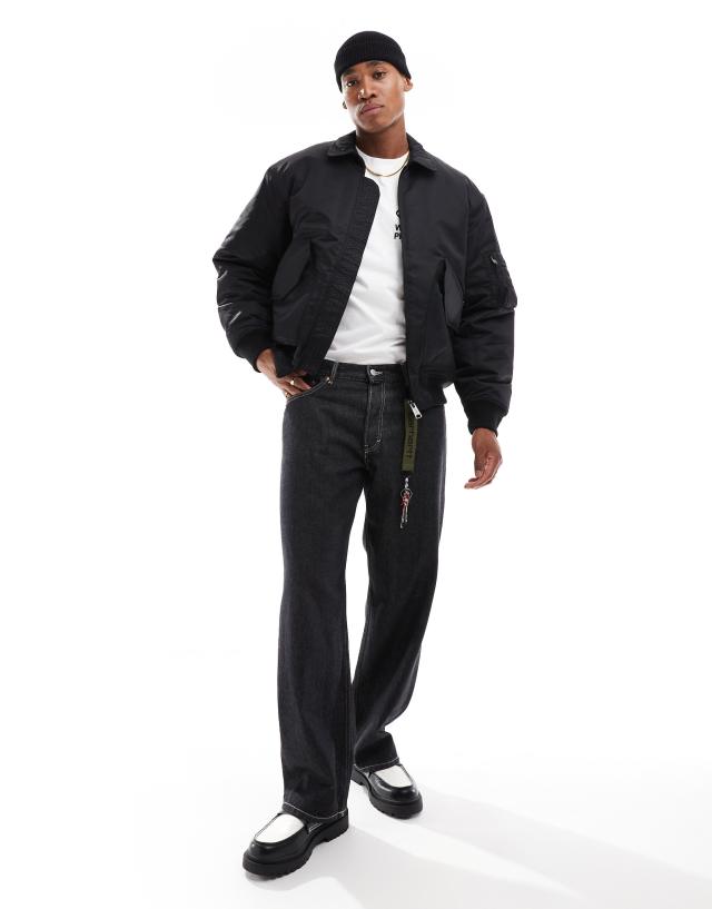 Carhartt WIP Olten bomber jacket in black | ASOS