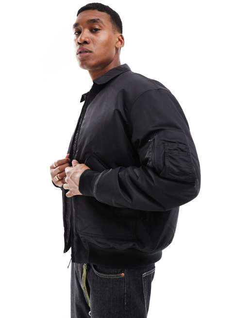 Carhartt WIP olten bomber jacket in black | ASOS