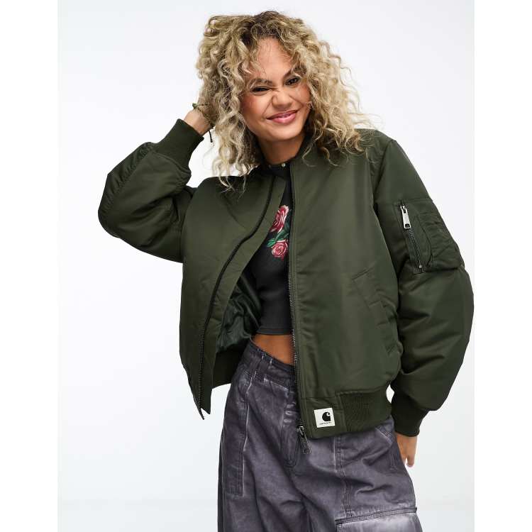 Carhartt WIP olten bomber jacket in green | ASOS
