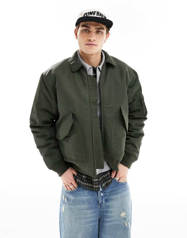 Carhartt WIP olten bomber jacket in green | ASOS