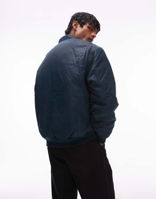 Carhartt WIP olten bomber jacket in teal green | ASOS