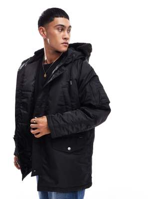 Carhartt WIP Carhartt WIP olten parka jacket in black