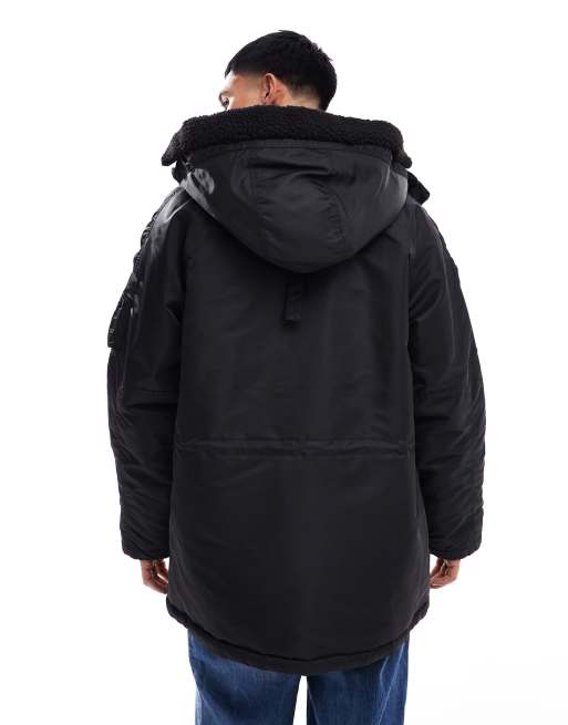 Carhartt WIP olten parka jacket in black | ASOS