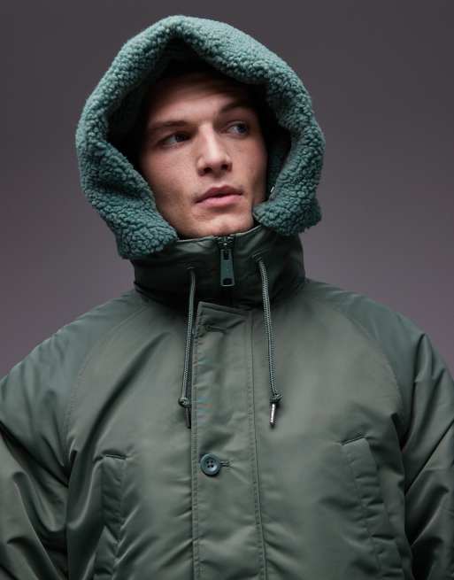 Carhartt WIP olten parka jacket in green | ASOS