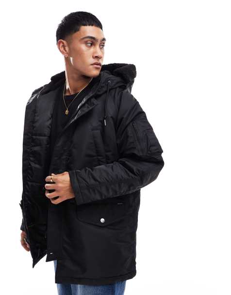 Carhartt WIP - Olten - Sort parka-jakke - view 1