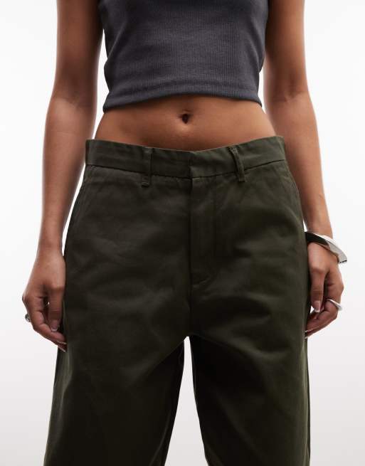 Carhartt WIP Omak relaxed fit wide leg pants in khaki, 3 of 5