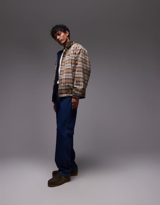 Carhartt WIP - Omkeerbaar jack in crèmekleurige ruitjesprint, 2 van 4