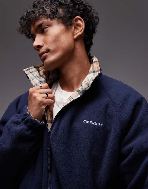 Carhartt WIP - Omkeerbaar jack in crèmekleurige ruitjesprint, 3 van 4