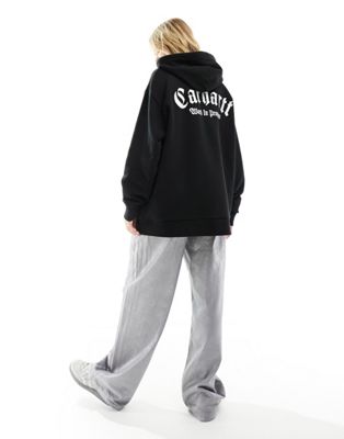 Carhartt WIP onyx script hoodie in black - ASOS Price Checker