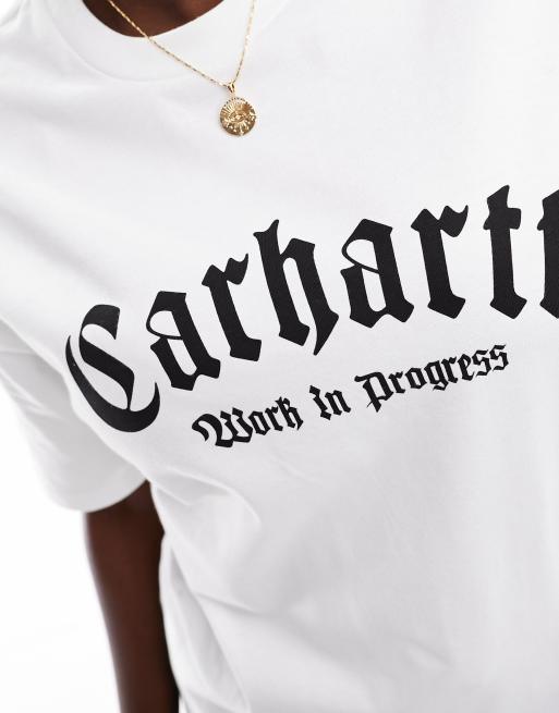 Carhartt WIP ONYX - Print T-shirt - white/black/white 