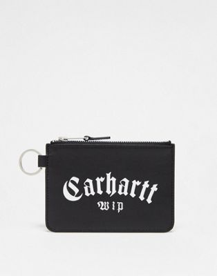 Carhartt WIP onyx zip wallet in black - ASOS Price Checker