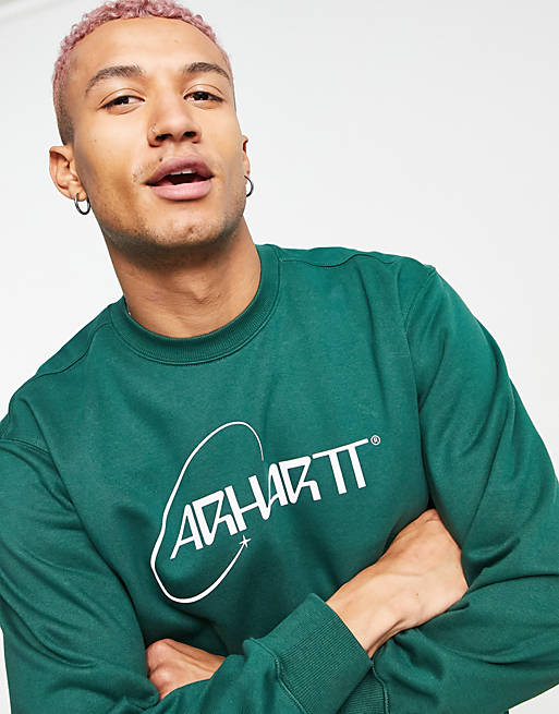 Carhartt Wip Orbit Sweat Shirt Vert Asos
