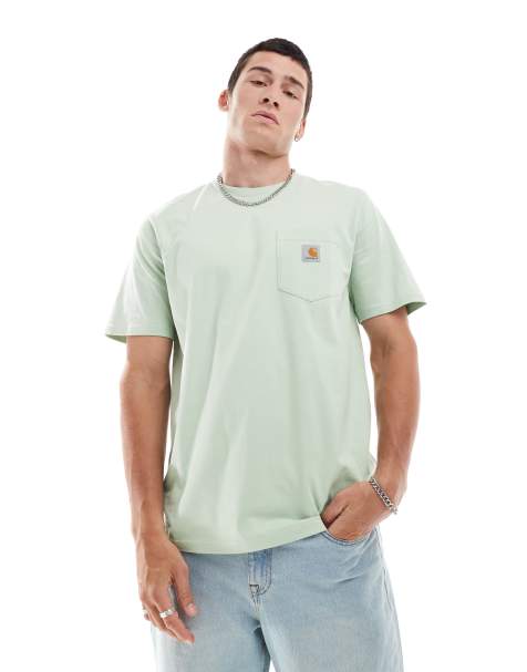 Carhartt WIP – Orbit – T-Shirt in Grün mit Tasche - view 1