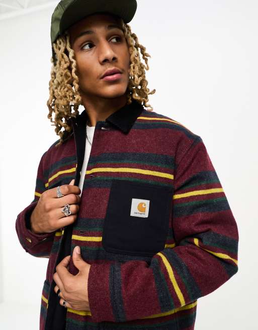 Burgundy carhartt jacket sale