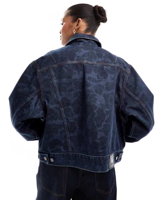 Carhartt WIP – Orell Camo – Ciemnoniebieska kurtka jeansowa, 3 z 4