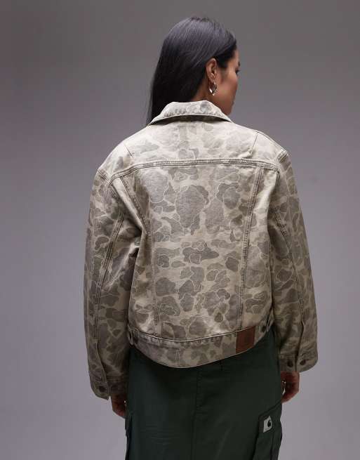 Carhartt WIP - Orell - Veste en jean à motif camouflage - Beige, 6 de 6