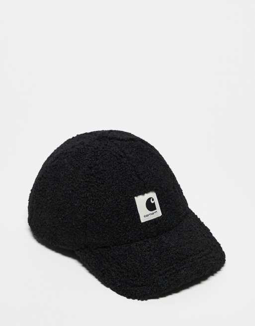 Carhartt WIP – Orla – Czarna czapka z daszkiem z kożuszka
