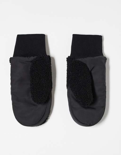 Carhartt WIP - Orla - Mitaines en imitation peau de mouton - Noir, 2 de 3