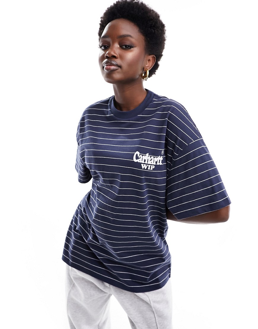 Carhartt WIP orlean stripe t-shirt in blue