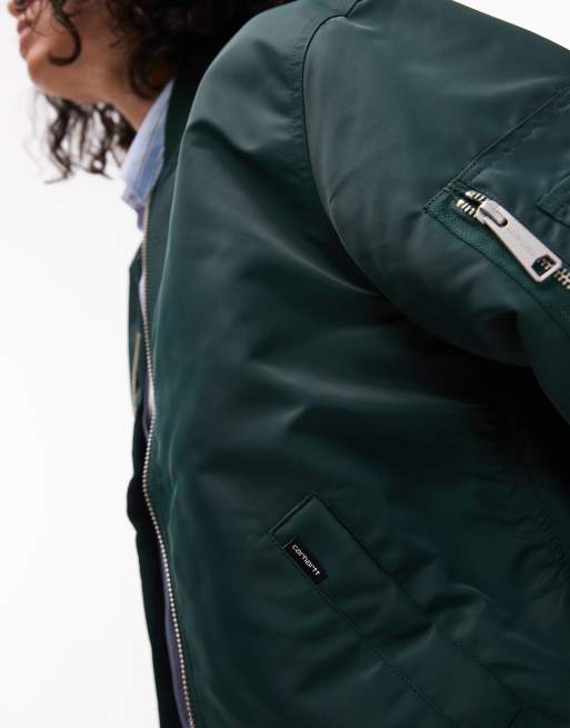 Carhartt WIP – Otley – Ciemnozielona kurtka bomberka, 3 z 4
