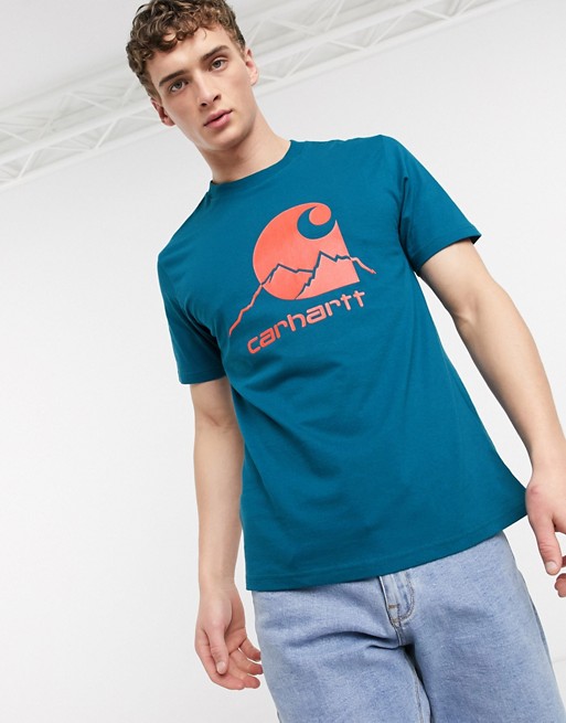 Carhartt WIP outdoor logo t-shirt in blue