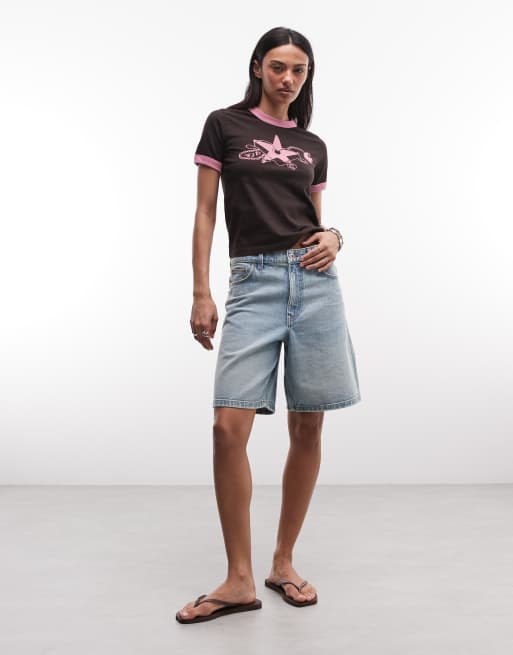 Carhartt WIP outlaw star ringer t-shirt in brown, 2 of 4