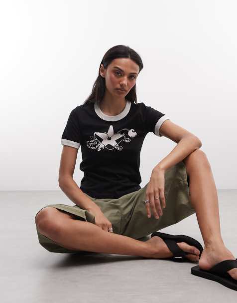 Carhartt WIP – Outlaw Star – Svart t-shirt med kantrand - view 1