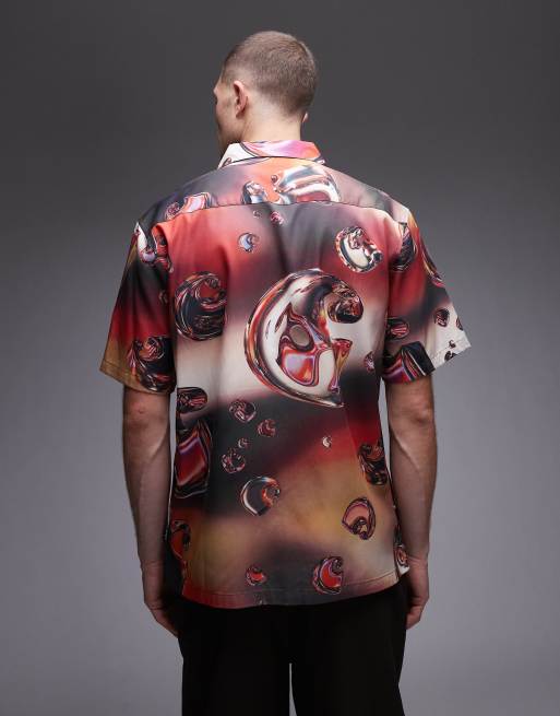 Carhartt WIP - Overhemd met korte mouwen en solar chrome logo-print in multi, 3 van 5