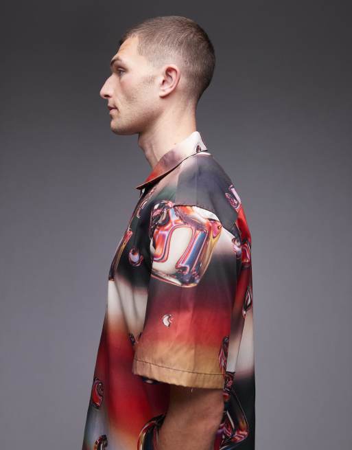 Carhartt WIP - Overhemd met korte mouwen en solar chrome logo-print in multi, 4 van 5