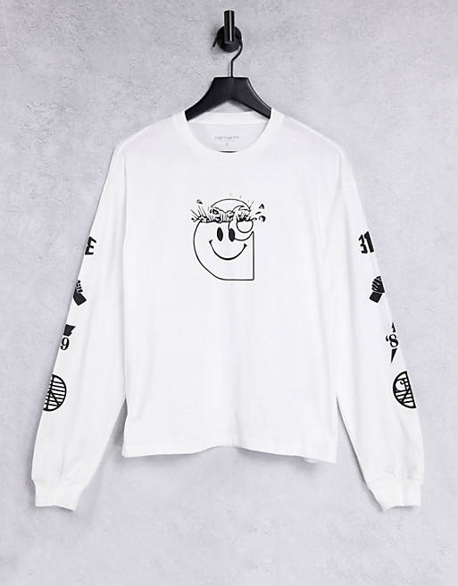 Carhartt WIP oversized long sleeve t-shirt with sleeve and front graphics