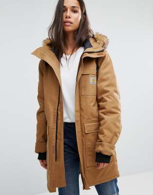 Carhartt WIP Oversized Siberian Parka Jacket With Removable Fur Hood