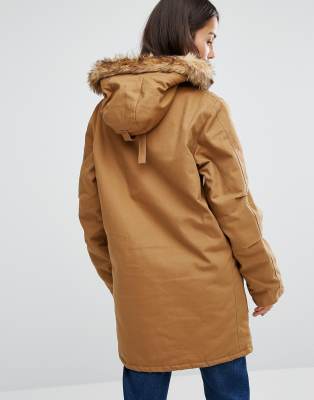 Carhartt WIP Oversized Siberian Parka Jacket With Removable Fur Hood