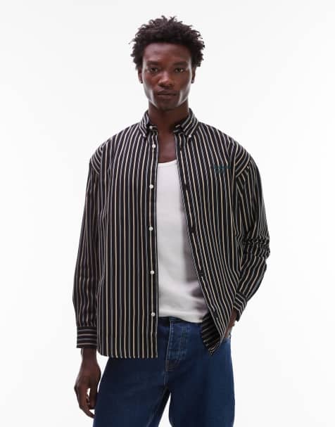 Carhartt WIP - Palance - Chemise manches longues à rayures - Noir - view 1
