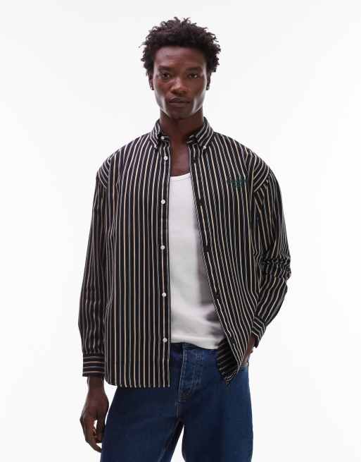 Carhartt WIP - Palance - Chemise manches longues à rayures - Noir